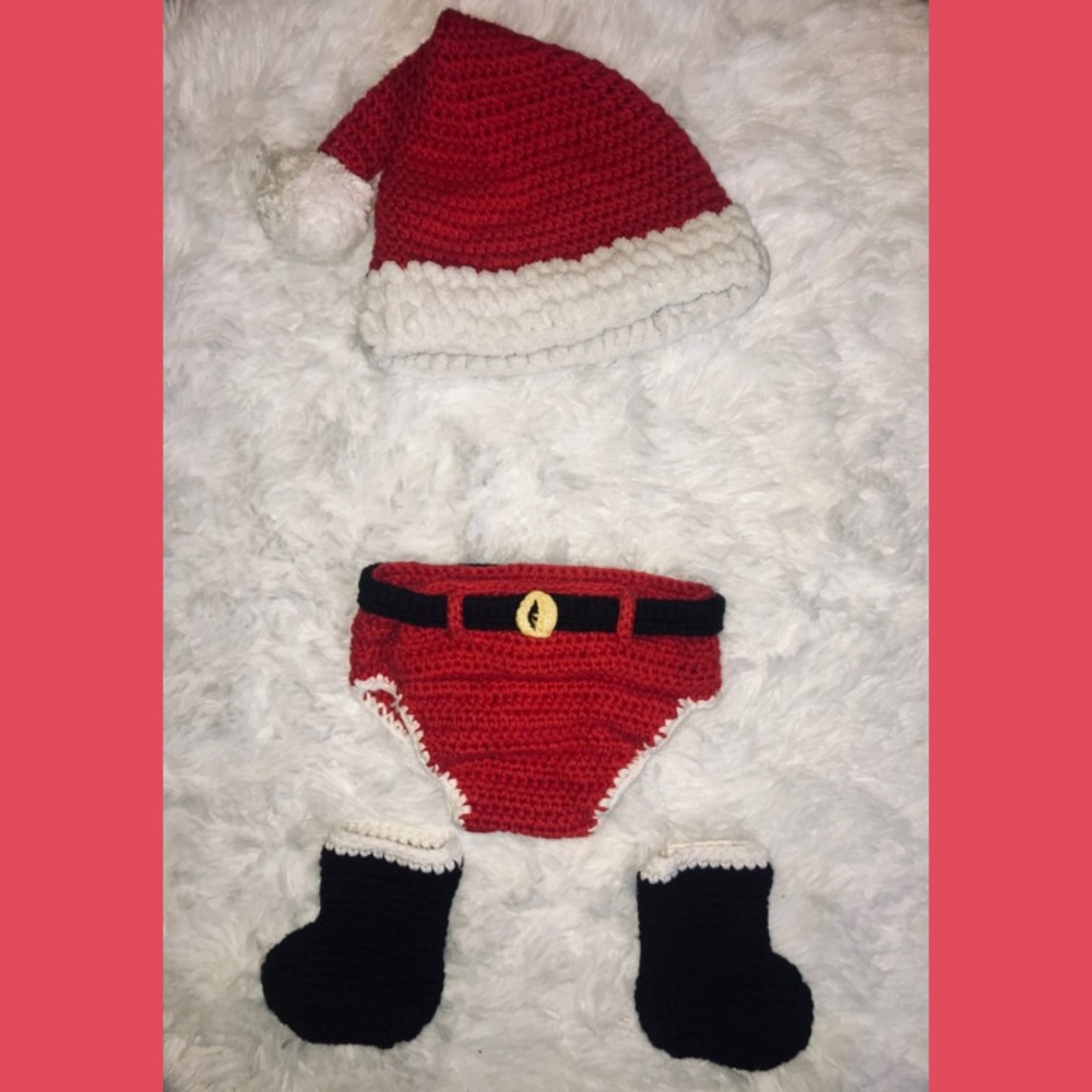 Crochet baby Christmas outfit